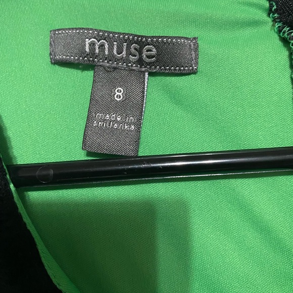 Black and Lime Green bodycon Dress - Picture 4 of 4